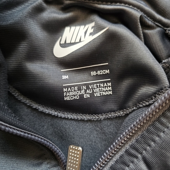 Nike Baby Boys Long Sleeve Tricot Taping Coverall - charcoal gray, black, neon - Picture 6 of 7